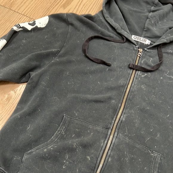Excellent condition CHRLDR lightweight French Terry hoodie with skulls - Picture 3 of 4